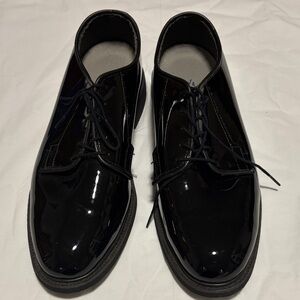 Bates Men's Glossy Black Oxfords Dress Shoes for Formal Events